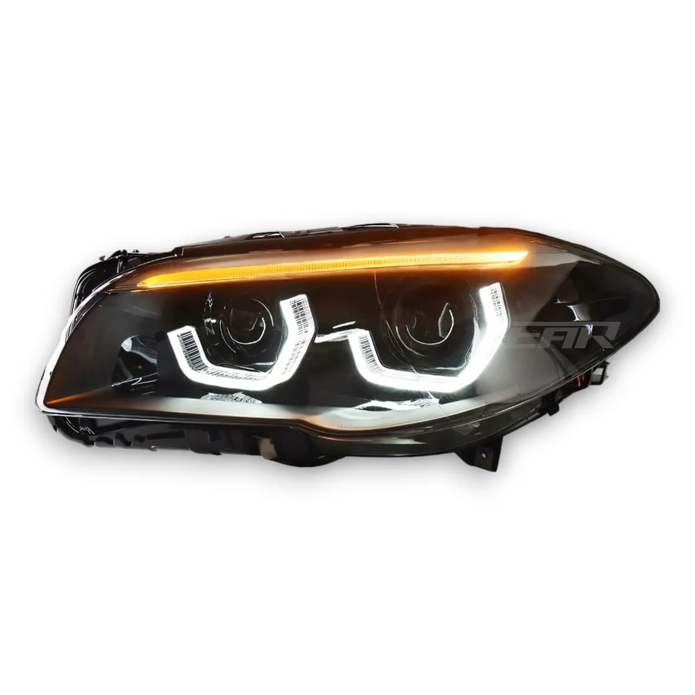 BMW 5 Series F10/F18 Xenon Angel LED Style Headlights (2011 - 2017) (Plug & Play) - Image 3