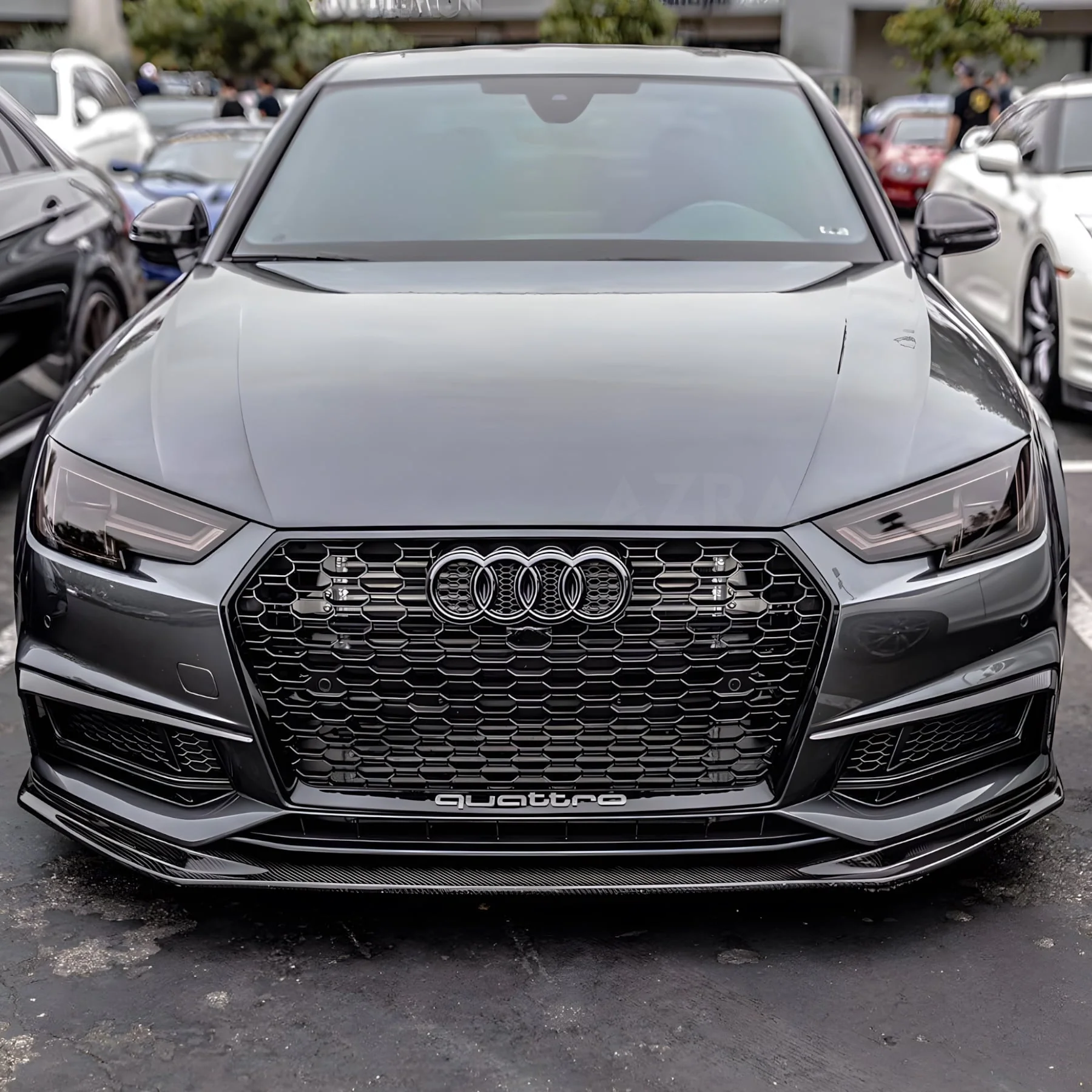 AZRA Audi A4 / S4 | B9 | RS Style Customizable Honeycomb Front Grille | 2016 - 2019 - Image 8