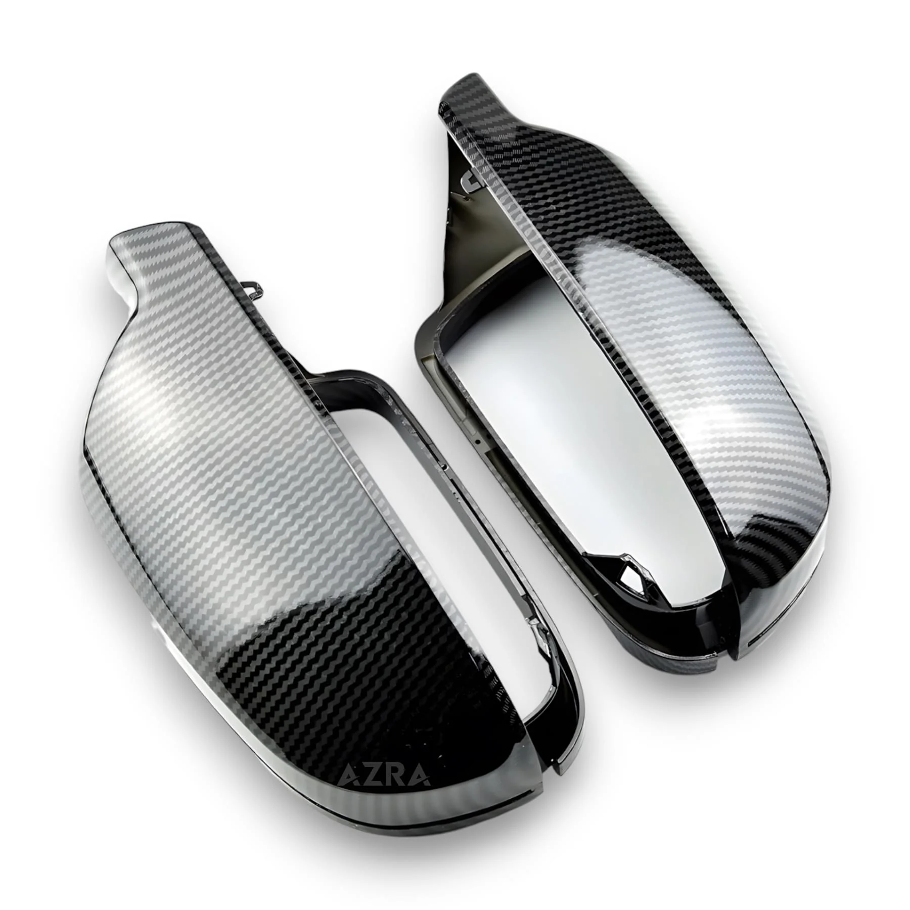 AZRA Audi A4/S4/A5/S5/A6/S6/A8/S8/Q3/SQ3 | B8 / B8.5 | Gloss Black / Carbon Print Mirror Caps - Image 8