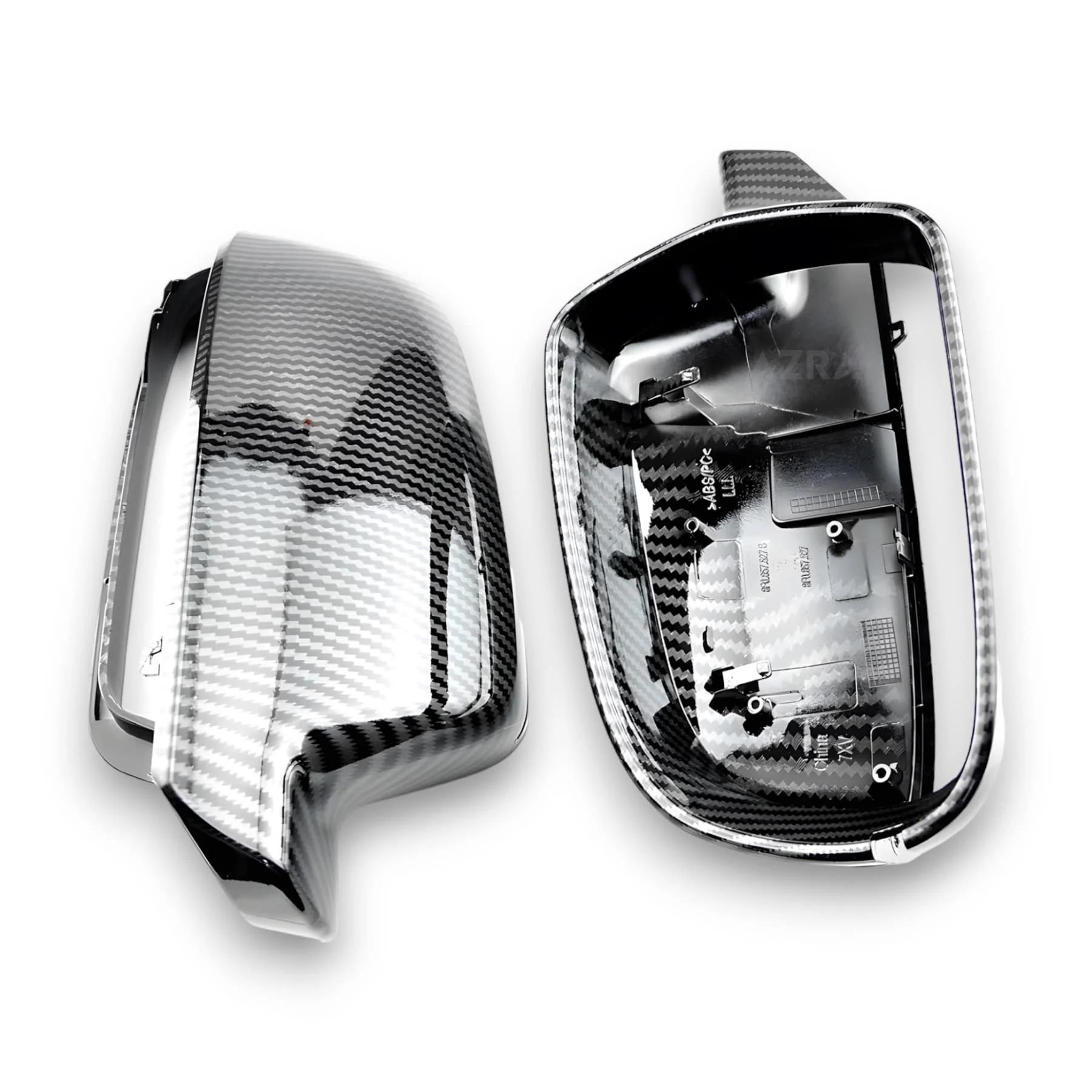 AZRA Audi A4/S4/A5/S5/A6/S6/A8/S8/Q3/SQ3 | B8 / B8.5 | Gloss Black / Carbon Print Mirror Caps - Image 9