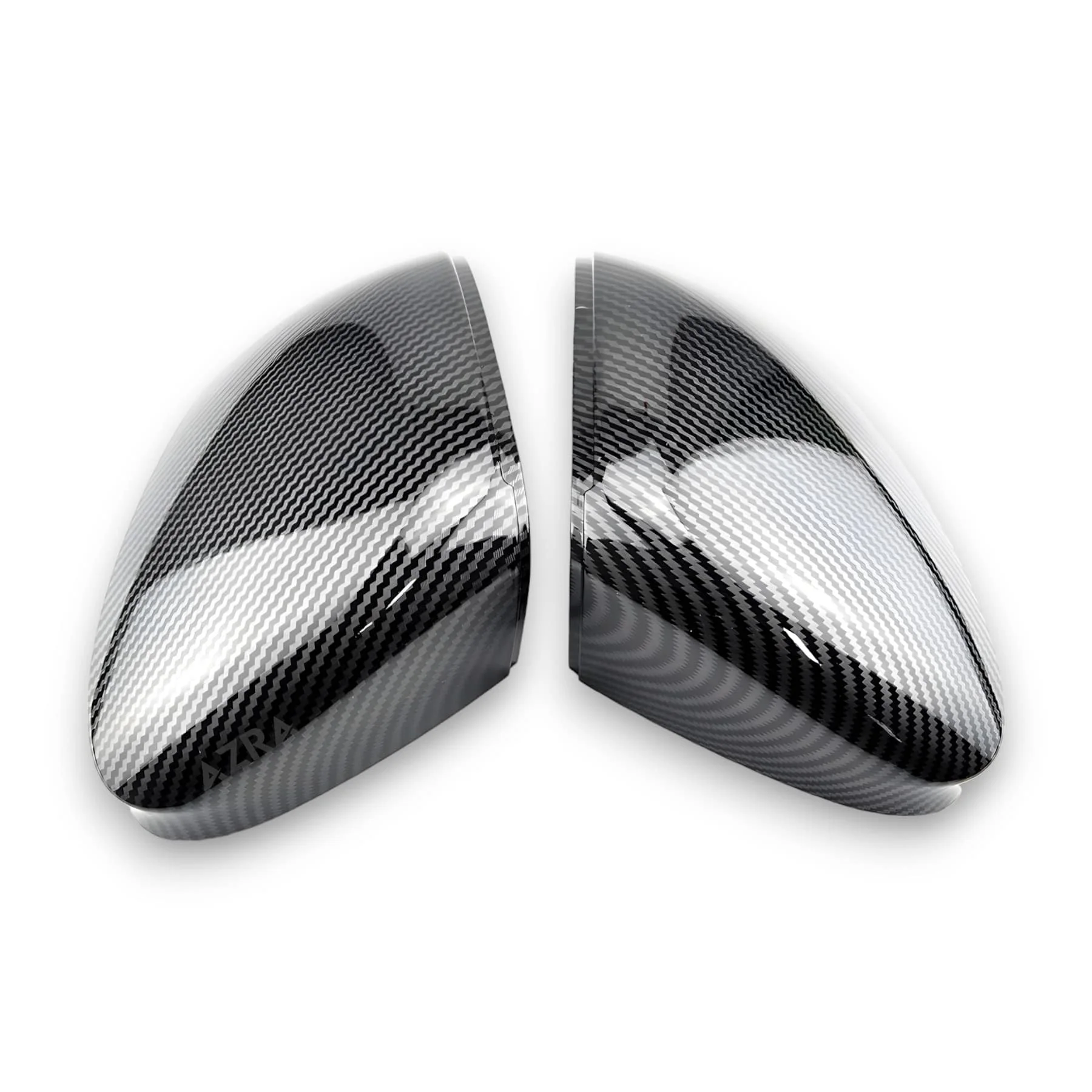 AZRA Volkswagen Golf Mk8 | Gloss Black / Carbon Print Mirror Caps - Image 5