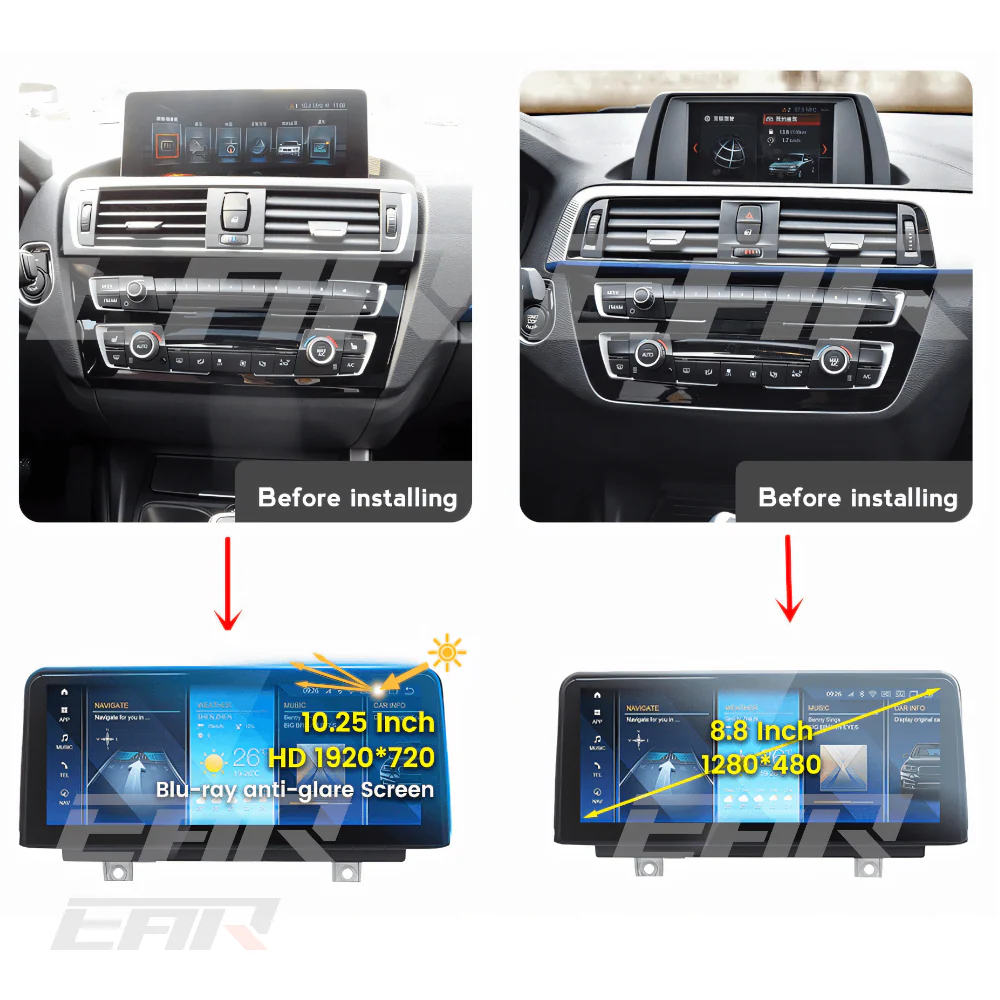 BMW iDrive 8 Android 13.0 1 Series (F20/F21) Multimedia 8.8"/10.25" Touchscreen Display + Built-In Wireless Carplay & Android Auto | 2012+ | LHD/RHD - Image 4