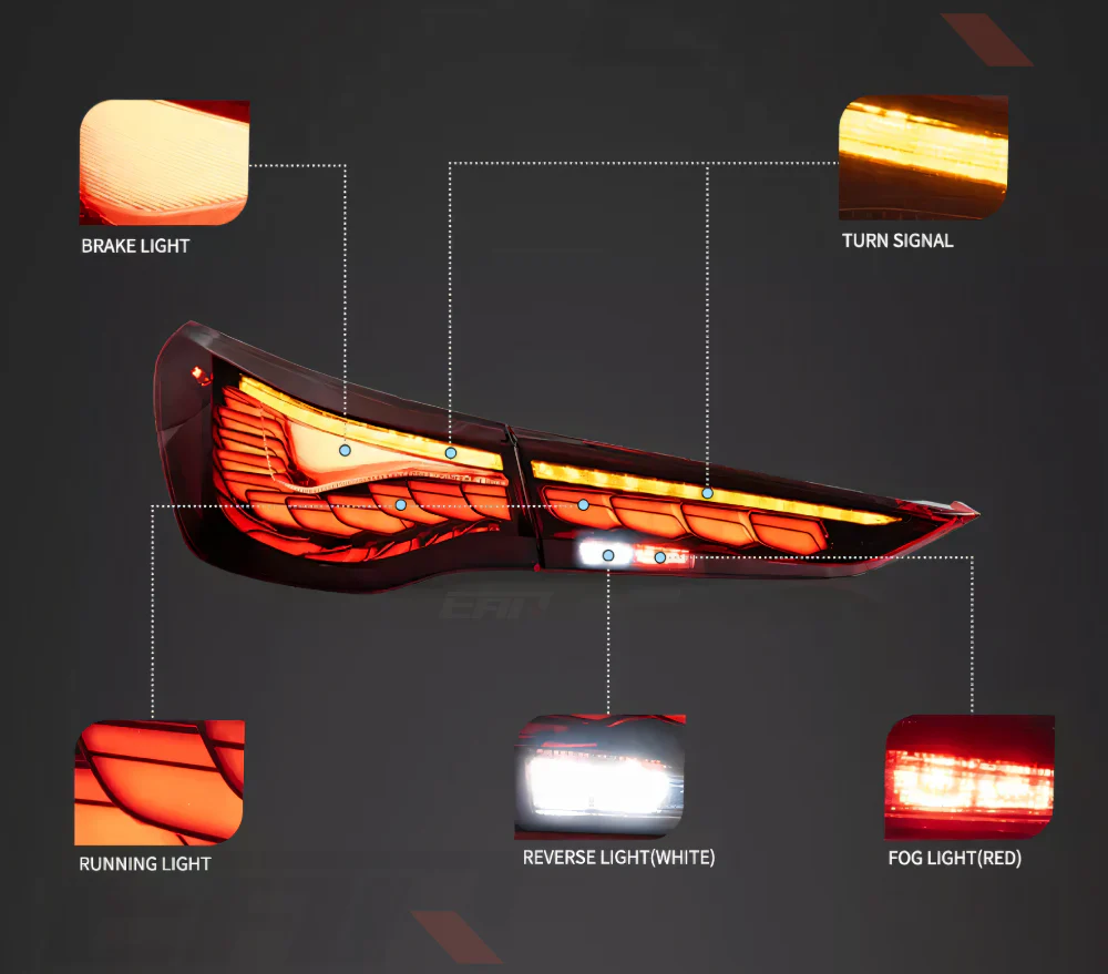 BMW 4 Series & M4 G82 / G83 & G22 / G23 / G26 GTS OLED Style Sequential Tail Lights - Image 6