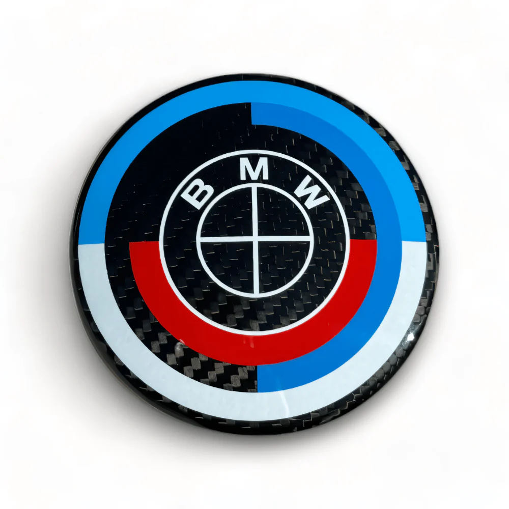 BMW Carbon Fiber M 50 Year Anniversary Emblem Badges - Image 3