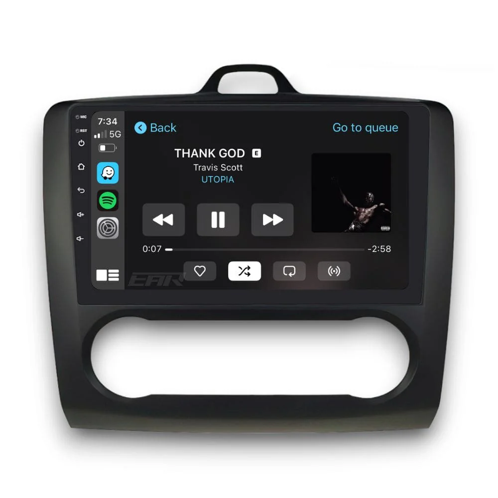 Ford Focus Automatic A/C (2008 - 2011) Multimedia 9" Touchscreen Display + Built-In Wireless Carplay & Android Auto - Image 3