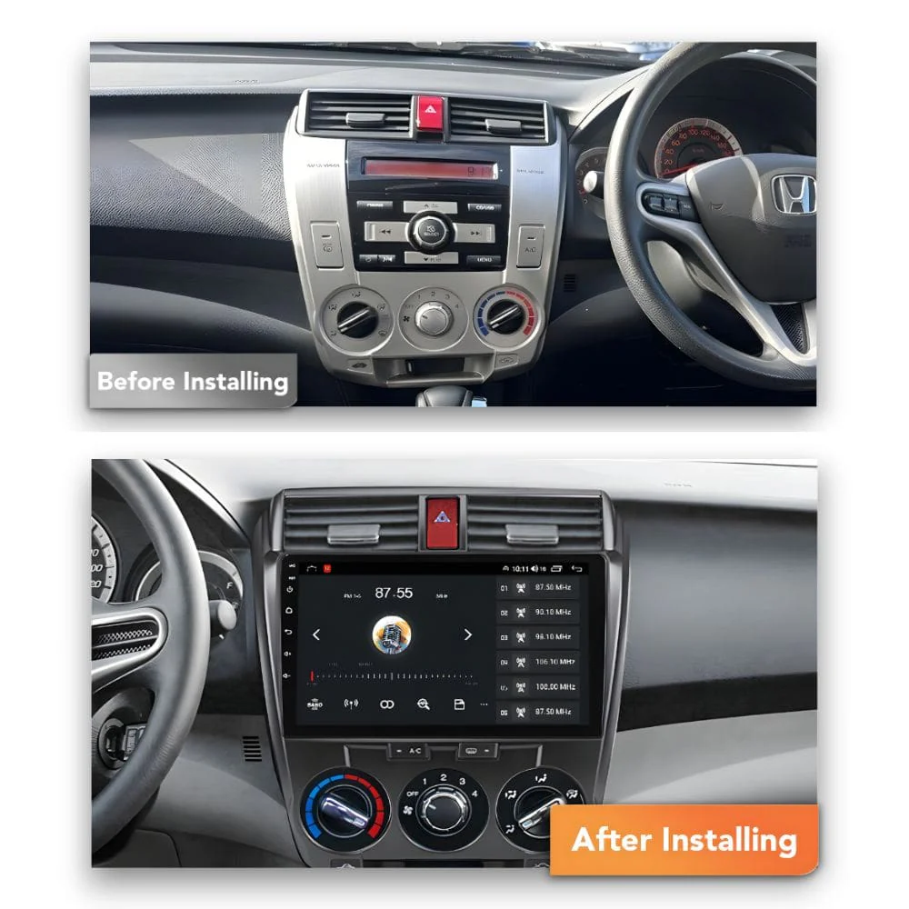 Honda City (2008 - 2013) Multimedia 10" Touchscreen Display + Built-In Wireless Carplay & Android Auto - Image 6