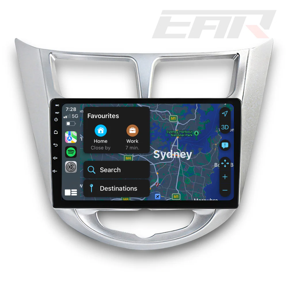 Hyundai Accent/Verna (2011 - 2019) Multimedia 9" Touchscreen Display + Built-In Wireless Carplay & Android Auto - Image 5