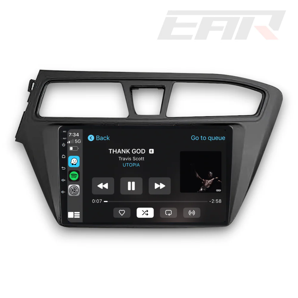 Hyundai i20 (2016 - 2017) Multimedia 9" Touchscreen Display + Built-In Wireless Carplay & Android Auto - Image 3