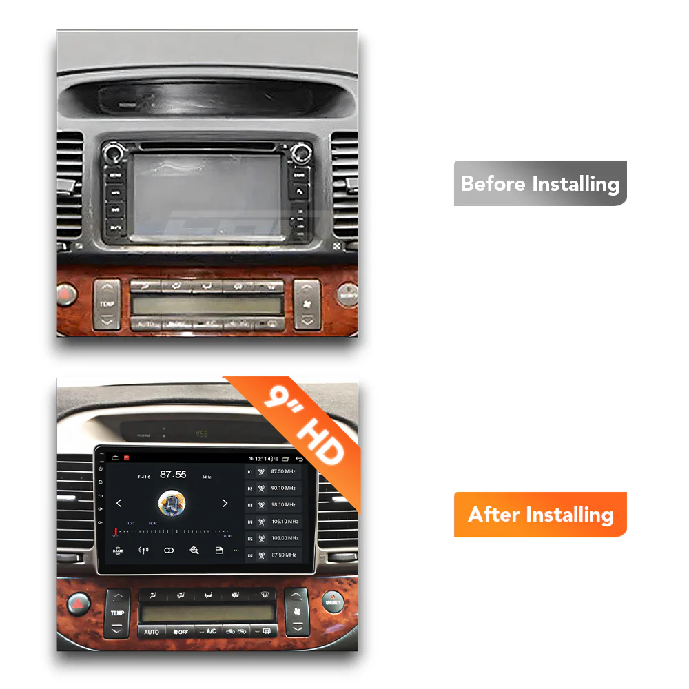 Toyota Camry (2002 - 2006) Multimedia 9" Touchscreen Display + Built-In Wireless Carplay & Android Auto - Image 6