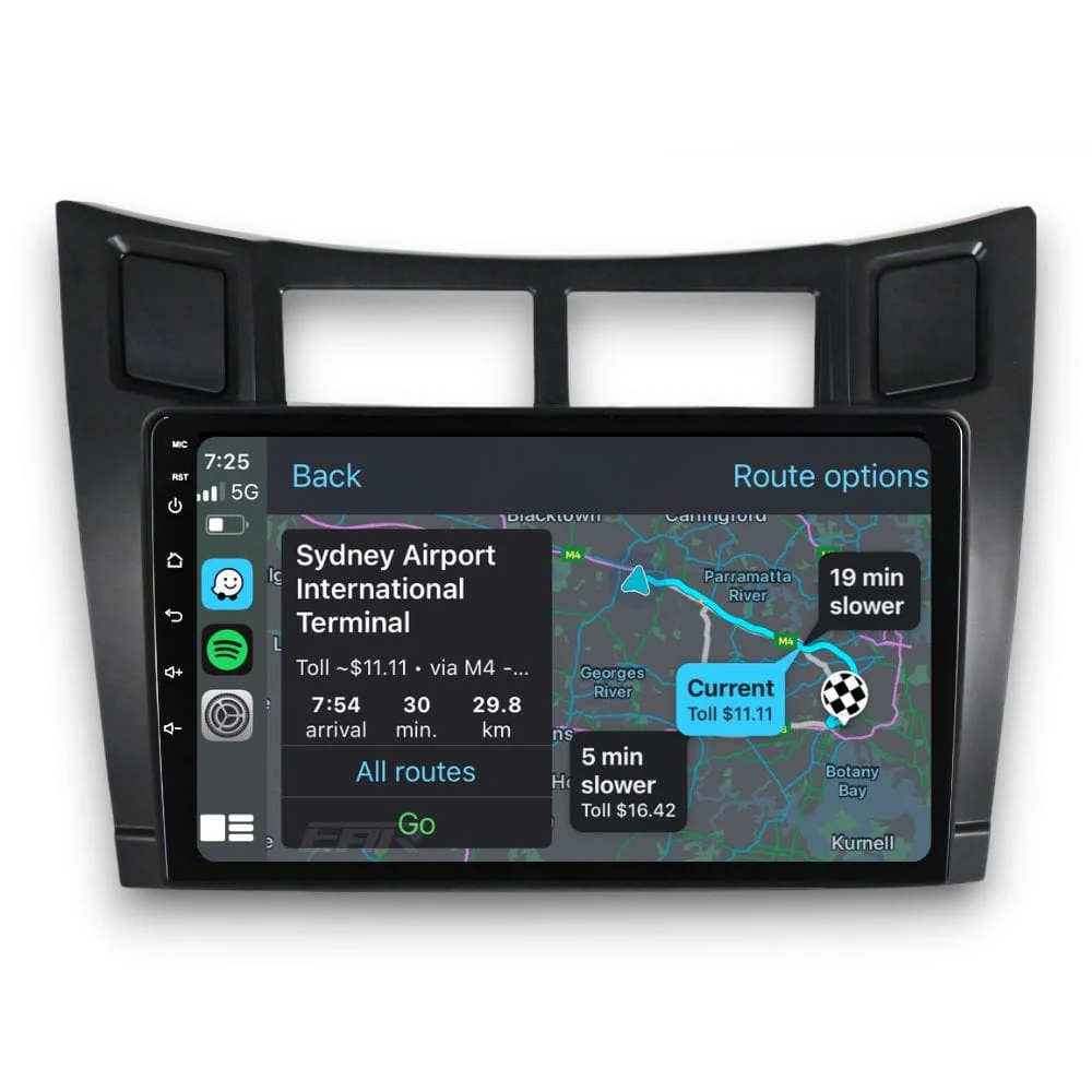 Toyota Yaris (2005 - 2011) Multimedia 9" Touchscreen Display + Built-In Wireless Carplay & Android Auto - Image 2